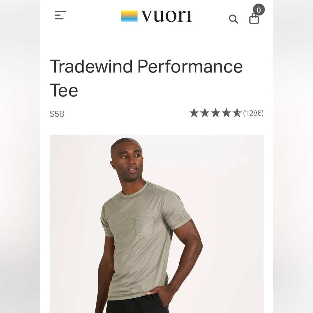 Vuori tradewind performance tee
